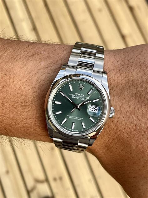 new rolex datejust green